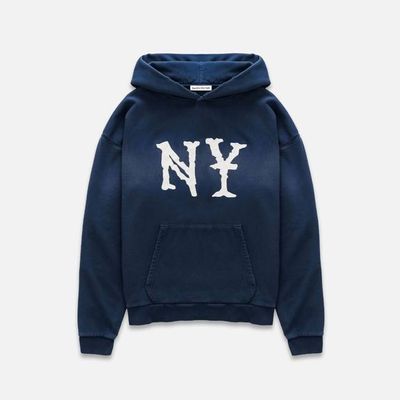 NY Embroidered Navy Hoodie