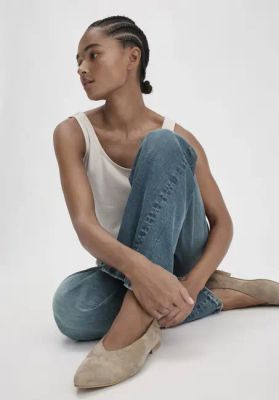 Ballerina made of chrome-free tanned nubuck leather