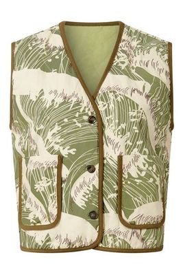 WAVE - Organic Cotton Reversible Gilet - Sage / Green