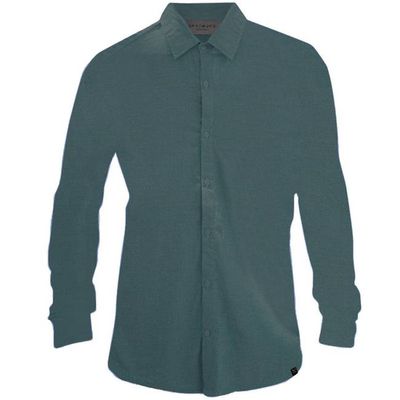 Shirt - Recycled cotton and linen blend - light blue