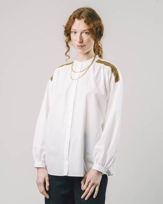 Ribbon Blouse Off White