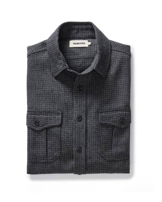 The Saddler Shirt in Ash Check Wool