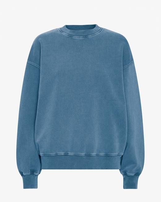 Organic Oversized Crew - Faded Indigo
