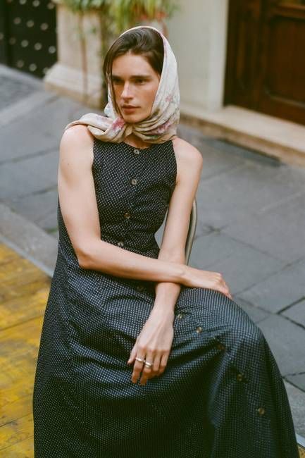 The Indra Dress | Noir Dot