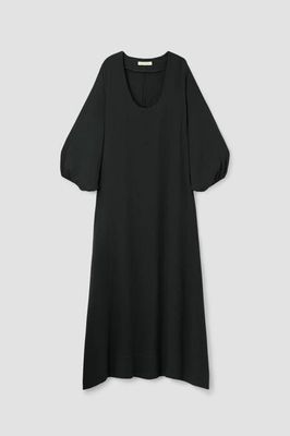 Henrietta Organic Cotton Cheesecloth Dress in Black