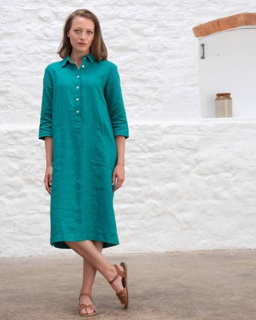 Tara Linen Shirt Dress