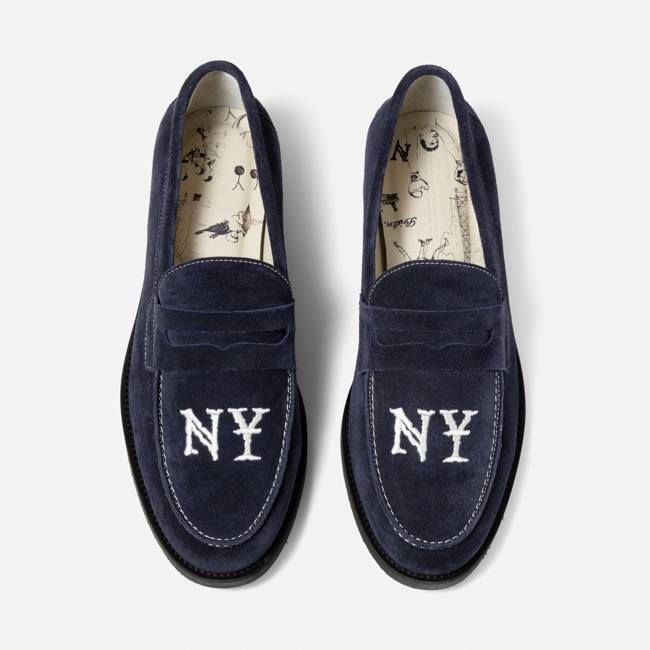 Wilde NY Navy Suede Penny Loafer - Men's