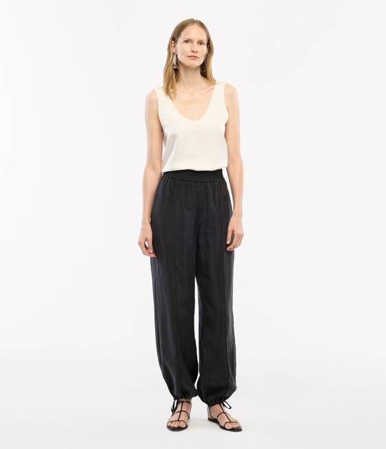 Drawstring Track Pant | Black