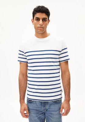 AADROS STRIPES | white-faded indigo