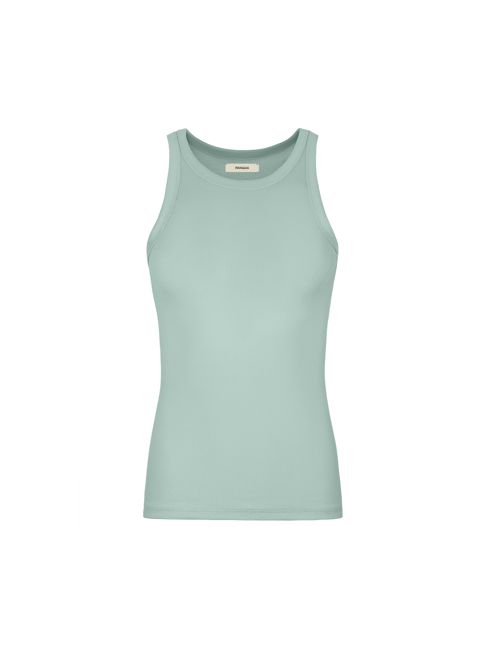 Archive Womens 365 Lightweight Rib Tank Top—eucalyptus blue