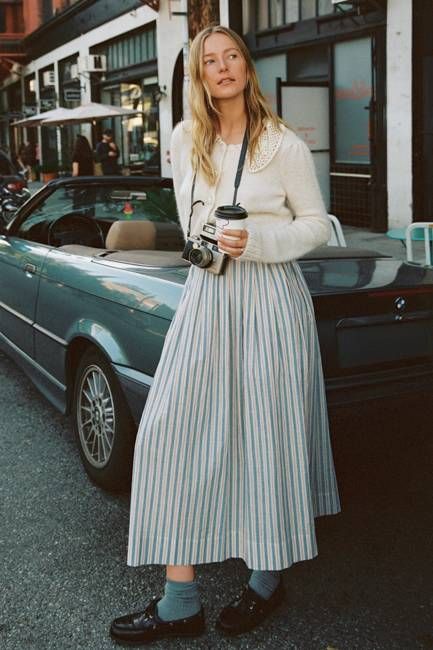 The Xander Skirt | Antique Stripe