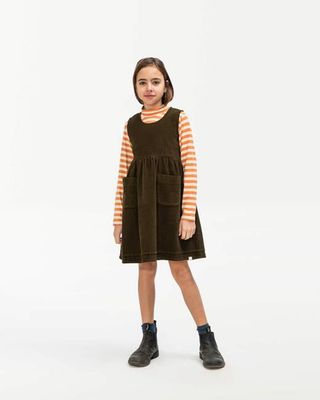 Belted Corduroy Dress moss