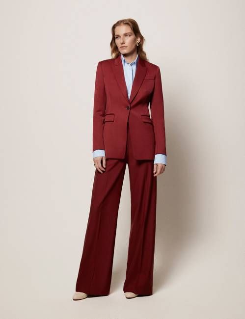 Single Button Jacket - Resale | Maroon