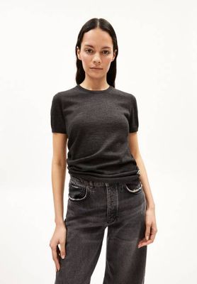 GUILIAA MERINOSTRICK-T-SHIRT | stahlmeliert