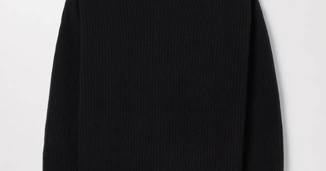 Black Mock Neck Sweater | 100% Recycled Wool | Asket