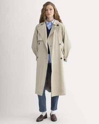 Drapey Twill Trench | Trench Coat Khaki