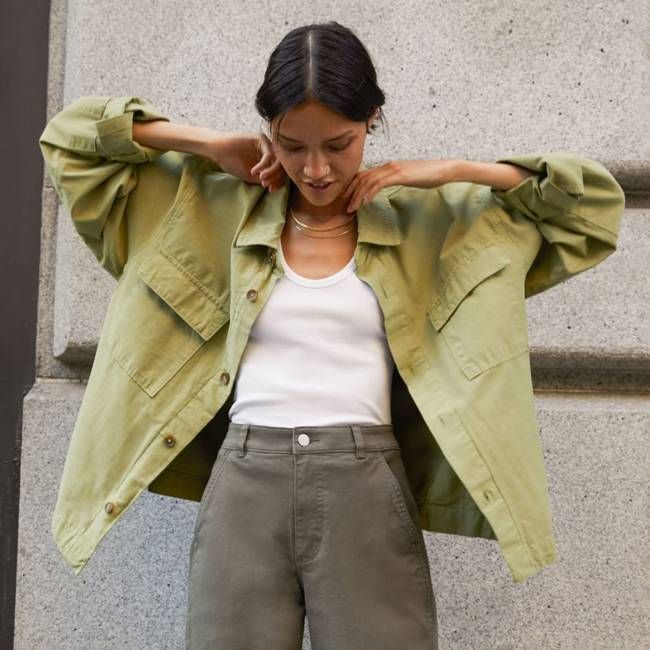 The Everyone Spring Shirt Jacket | Sage