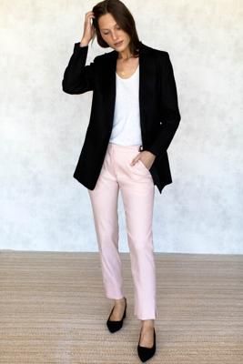 Pull Tab Ankle Pant - Quartz Pink Linen