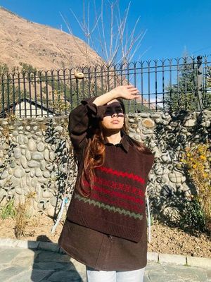 Knitted Wool Vest Espresso