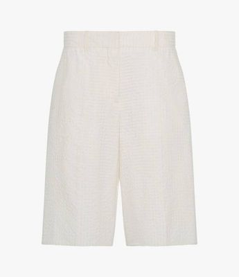 Gingham Bermuda Pant | Off White