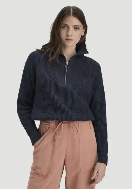 Knitted Troyer Relaxed made of pure organic cotton