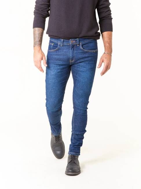 DUTRONC MEN'S SKINNY JEANS DARK USED BLUE