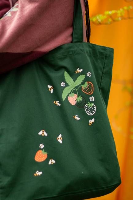 Strawberries and Bees Tote
