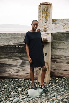 Toba Organic Cotton Dress in Black