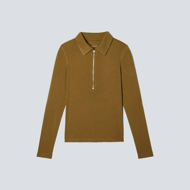 The Super-Soft Zip Polo | Tapenade