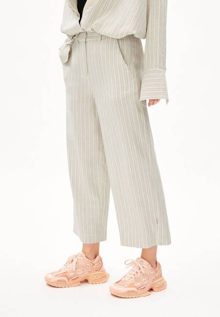 CAARUNUS LINO STRIPES| oatmilk-light matcha