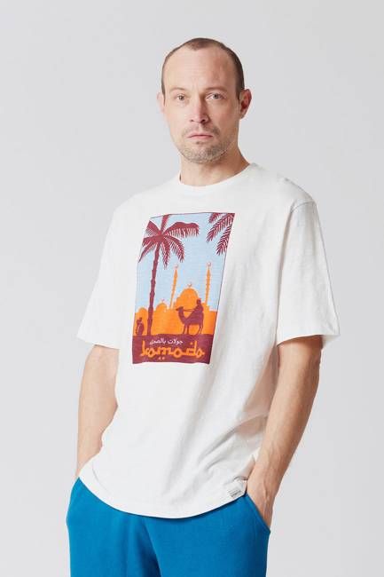 DESERT TOURS - Organic Cotton Tee Off-White
