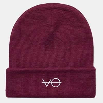 VO Embroidered Cuffed Beanie, Vegan Gift