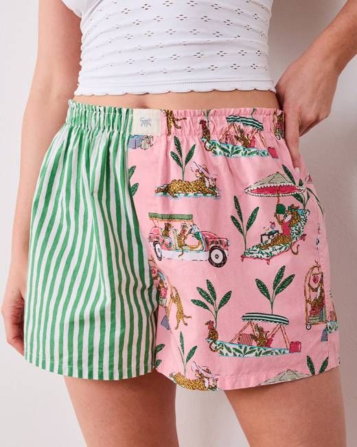 Cabana Cats - Boyfriend Boxer - Peach Daiquiri