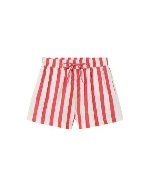 Striped Seersucker Geranio shorts