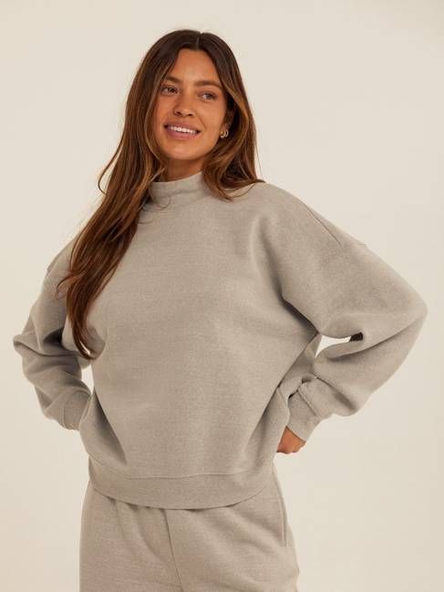 Karlie Triblend Fleece Mock Neck Pullover