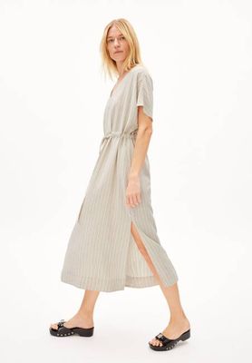 MAAHALIANA LINO STRIPES | oatmilk-light matcha