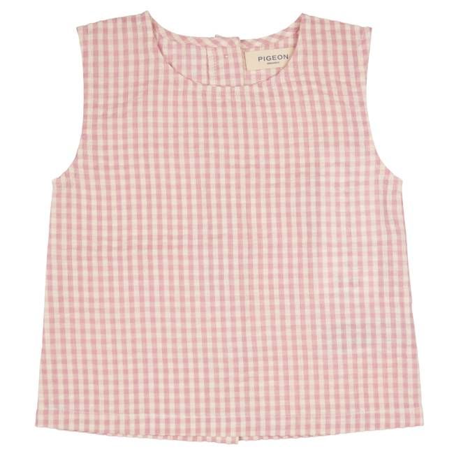 Summer Top (Seersucker Check) - Pink