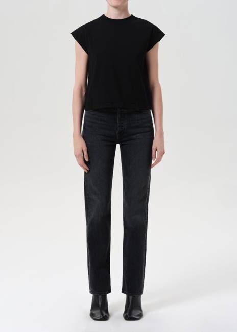 90's Pinch Waist High Rise Straight Long (Weightless Stretch) in Radius