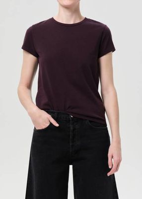 Long Line Adine Tee in Eggplant