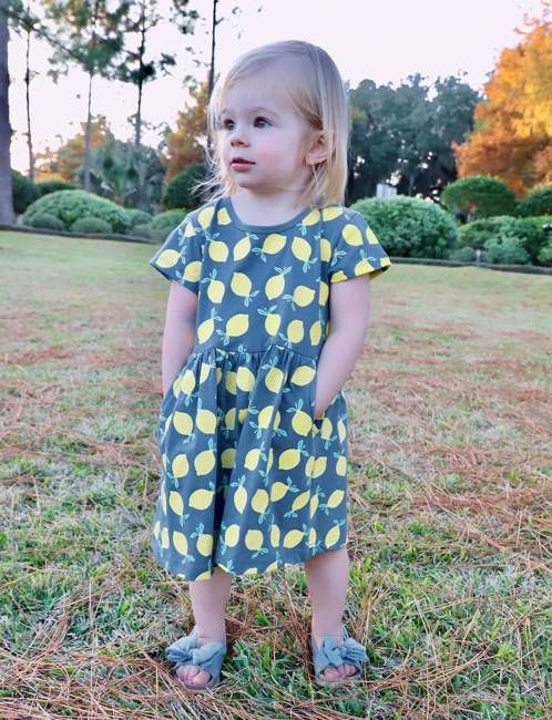 Sweet Little Lemon Organic Twirl Dress