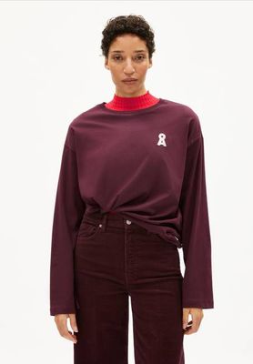 ICONIC Å FIETAA LANGARMSHIRT | dunkle Preiselbeere
