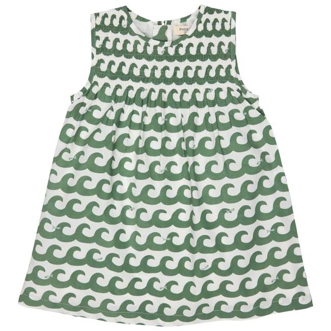 Sleeveless Smock Dress - Waves