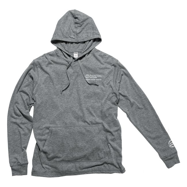 Prairie Vista Unisex Heather Grey Hooded Tee