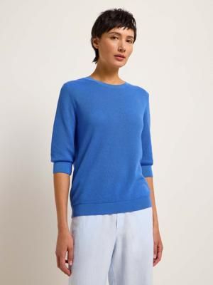 Structured half-sleeve sweater (GOTS)