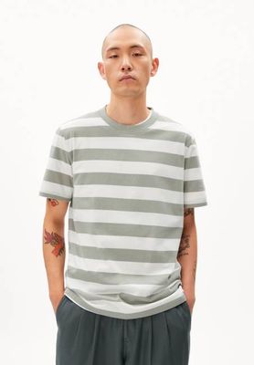 BAHAAR STRIPES | Hafermilch - graugrün