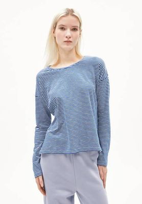 XIANAA STRIPES | oatmilk-lapis blue