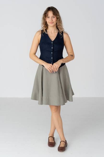 Wrap – Full-Circle Linen Mini Skirt