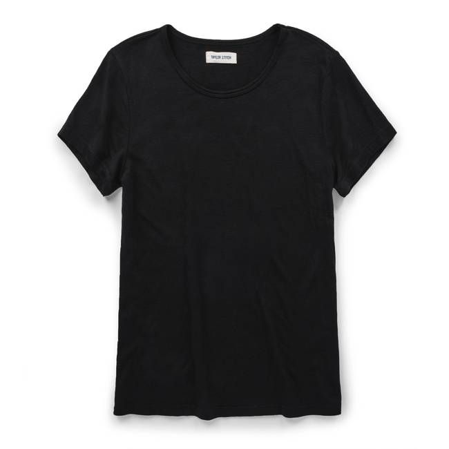 The Elle Crewneck Tee in Noir