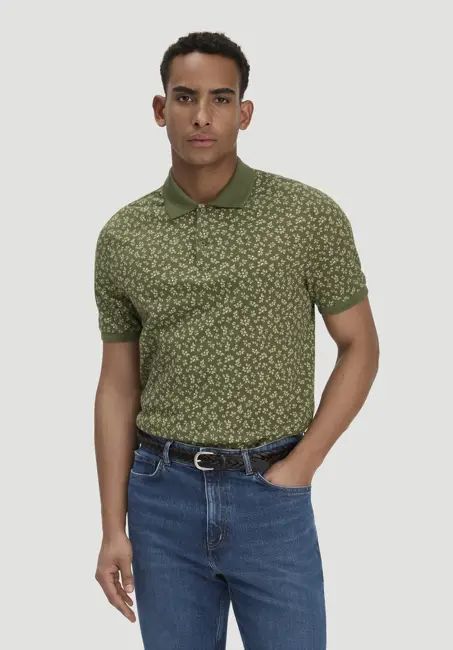 Print Piqué Polo Relaxed made from pure organic cotton