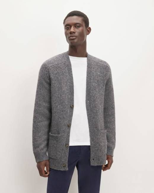 The Cloud Relaxed Cardigan | Heathered Dark Charcoal
